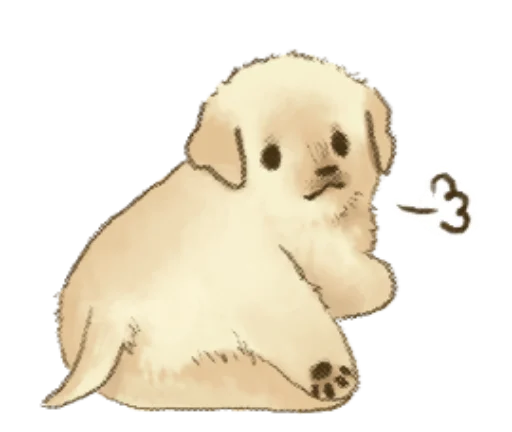 Sticker GoldenPuppy1to3 - 1