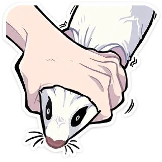 Стикер Горностай Гера @Nyasticks - 11