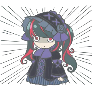 Sticker Готическая-тян @Nyasticks - 10