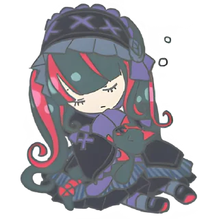 Sticker Готическая-тян @Nyasticks - 6