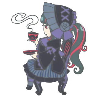 Sticker Готическая-тян @Nyasticks - 0