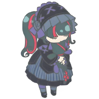 Sticker Готическая-тян @Nyasticks - 2