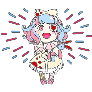 Sticker Готическая-тян @Nyasticks - 8