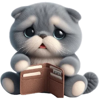 Sticker Серый котик @Nyasticks - 0