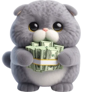 Sticker Серый котик @Nyasticks - 2