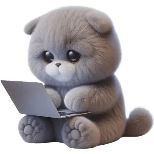 Sticker Grey_Cat_by_MoiStikiBot - 1