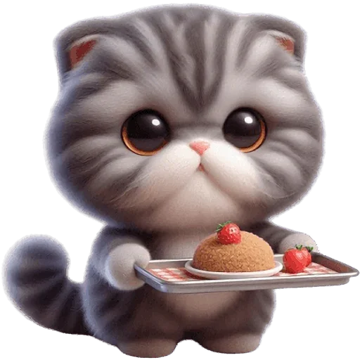 Sticker Grey_Cat_by_MoiStikiBot - 1