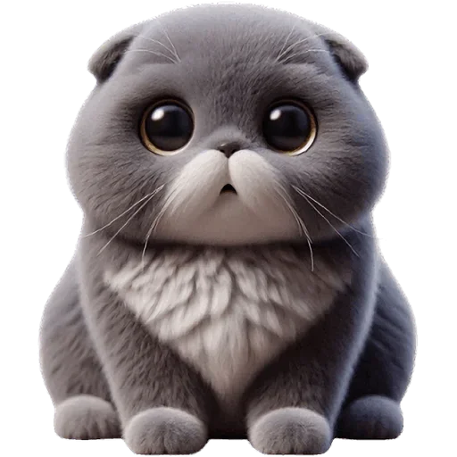 Sticker Grey_Cat_by_MoiStikiBot - 1