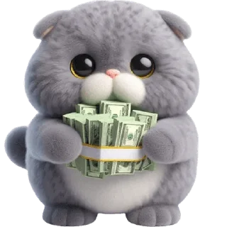 Sticker Серый котик @MoiStikiBot - 10