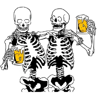Sticker Груда костей ч.1 @nyasticks - 1
