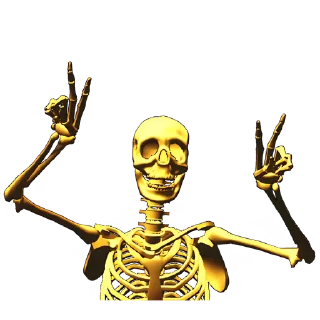 Sticker Груда костей 3D @Nyasticks - 10
