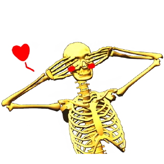 Sticker Груда костей 3D @Nyasticks - 2