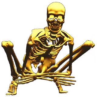 Sticker Груда костей 3D @Nyasticks - 3