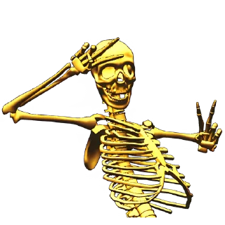 Sticker Груда костей 3D @Nyasticks - 4