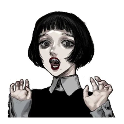 Sticker Грустная девочка @nyasticks - 10