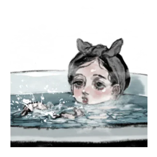 Sticker Грустная девочка @nyasticks - 5