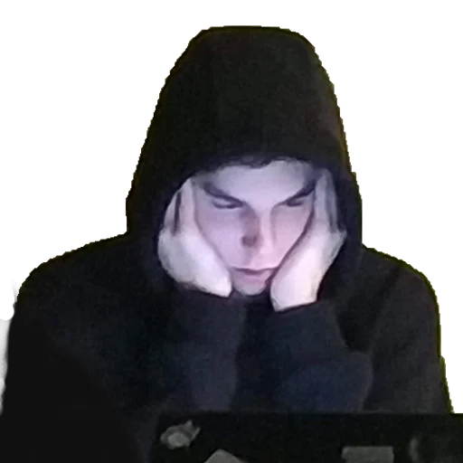 human face hood person