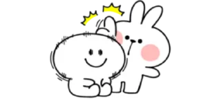 Стикер 🦋Cᴜᯭᴛɪᴇ Rαʙ͢ʙɪᴛ ⸾ @HANGSEED𖨘 - 7