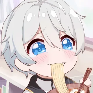 Стикер Забегаловка со сливами!•Honkai Impact 3rd•Стикеры 2.0 - 2