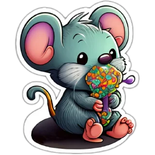 Sticker Neural mouse - 2