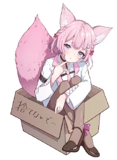 Стикер Hakui KOyOri (hololive) @Anak_kucing_stiker - 2