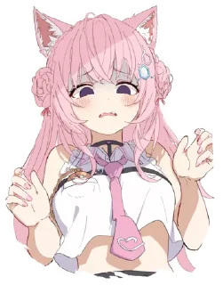 Стикер Hakui KOyOri (hololive) @Anak_kucing_stiker - 4