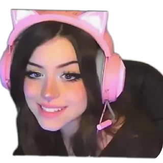 human face headphones lipstick