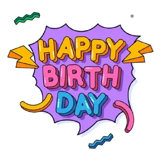 Стикер Happy Birthday - 8