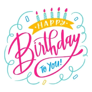 Стикер Happy Birthday - 6