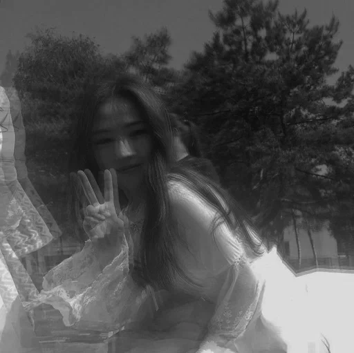 black and white tree human face