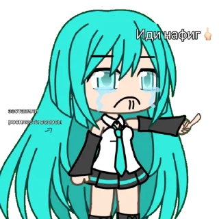 Sticker ГАЧА МУЧИ С ХАТСУНЕ МИКУ - 7