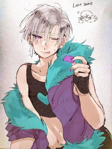 human face anime illustration