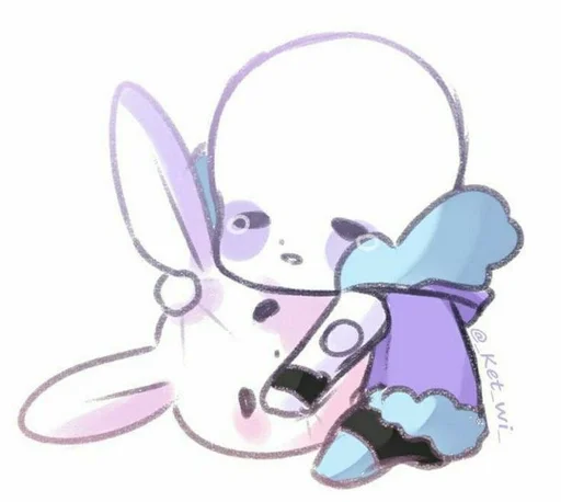 rabbit drawing clipart