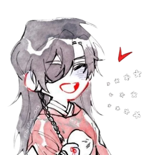 иллюстрация аниме эскиз