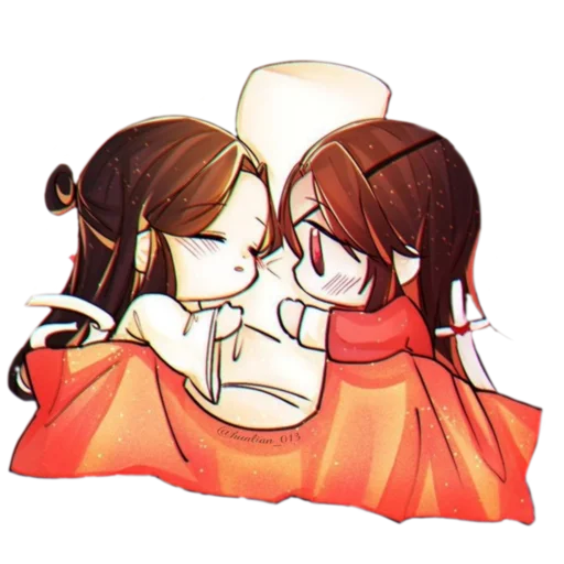 аниме иллюстрация целовать