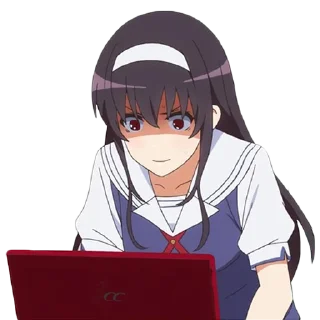 anime cartoon laptop