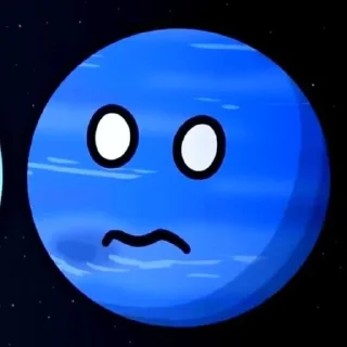 Стикер Нептун (чо?) @Femoji - 10