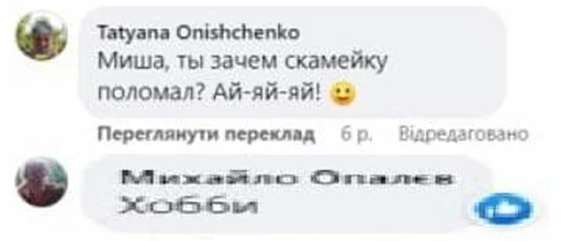 Миша, ты зачем скамейку поломал? Ай-яй-яй! - 