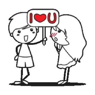 Стикер Love You @stickersb2b - 2