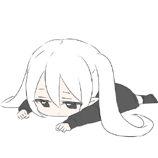 Sticker Эльфийка в худи @Nyasticks - 3