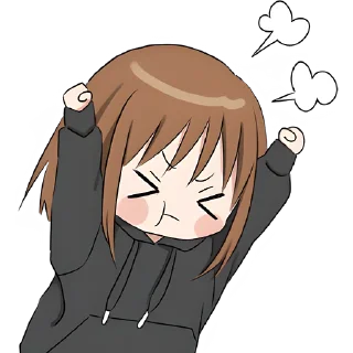 Стикер Худи-тян @Nyasticks - 9