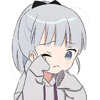 Sticker Худи-тян серая @Nyasticks - 10