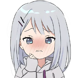 Sticker Худи-тян серая @Nyasticks - 8