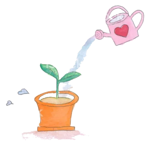 цветочный горшок Комнатное растение рисование