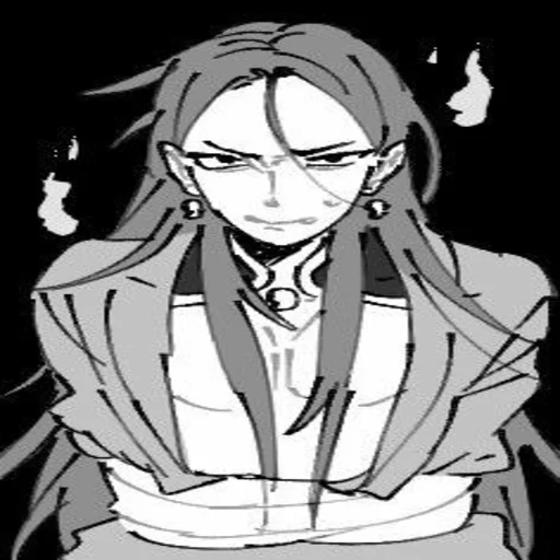 эскиз иллюстрация аниме