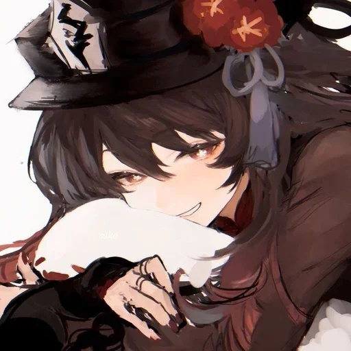 Стикер Hu Tao @itsgensharts - 5