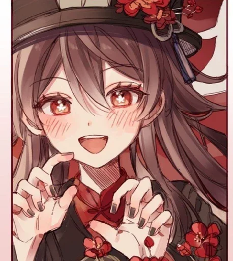 Стикер Hu Tao @itsgensharts - 4