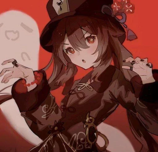 Стикер Hu Tao @itsgensharts - 3