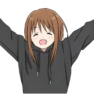 Стикер Худи-тян @nyasticks - 9