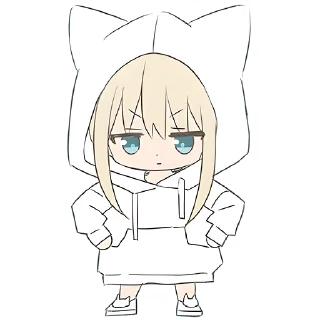 Sticker Худи-тян @Nyasticks - 2